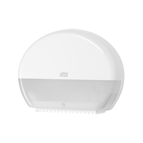 Dozownik Tork do papieru toaletowego biały w roli Mini Jumbo